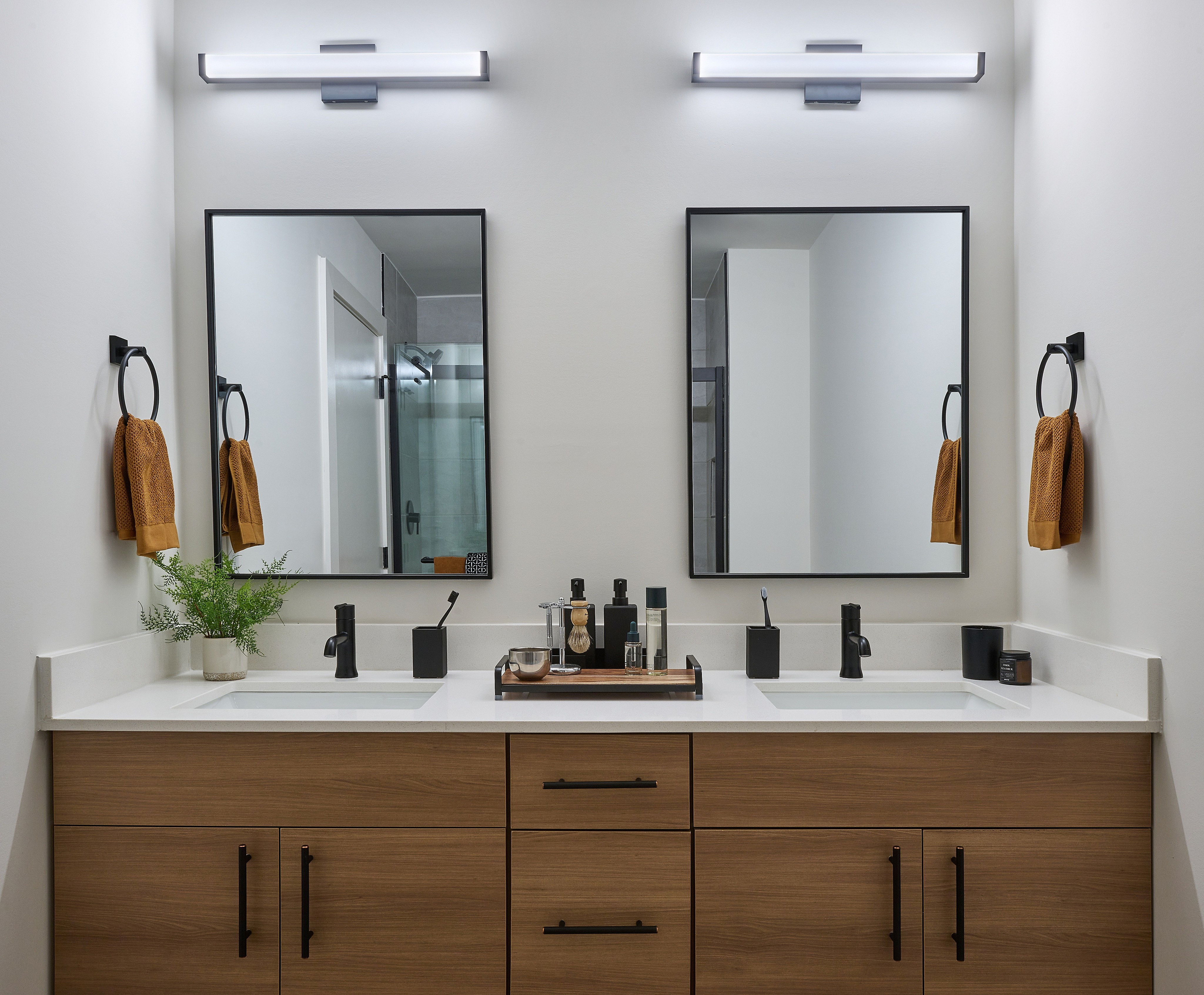 WeHo Nashville townhomes for rent double sinks.