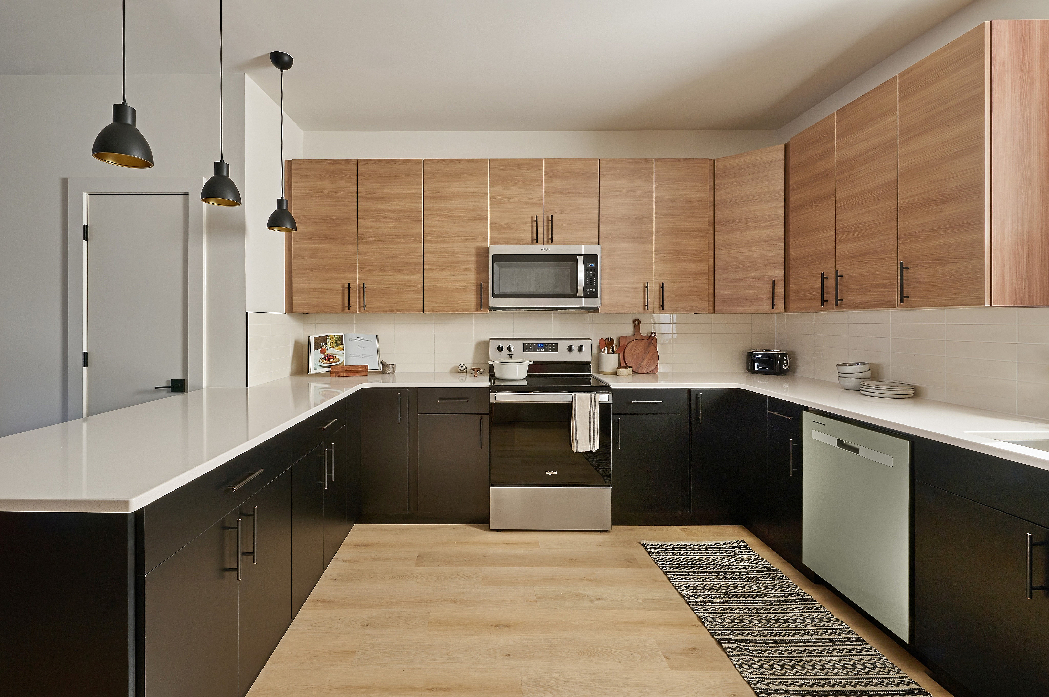 WeHo Nashville townhomes for rent with large kitchen and soft close cabinets.