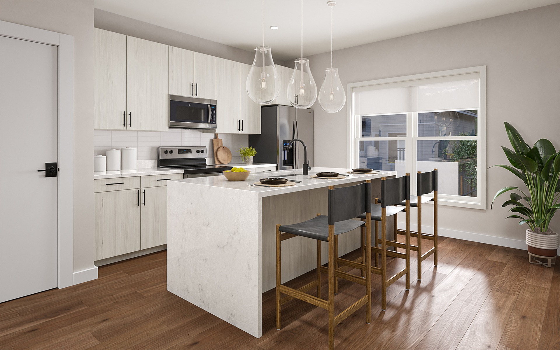 Oxenfree at WeHo in Nashville's open concept townhomes for rent are perfect for entertaining.