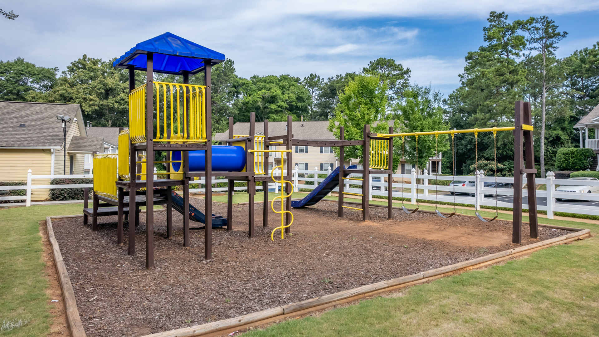 large playground jungle gym at reserve stockbridge