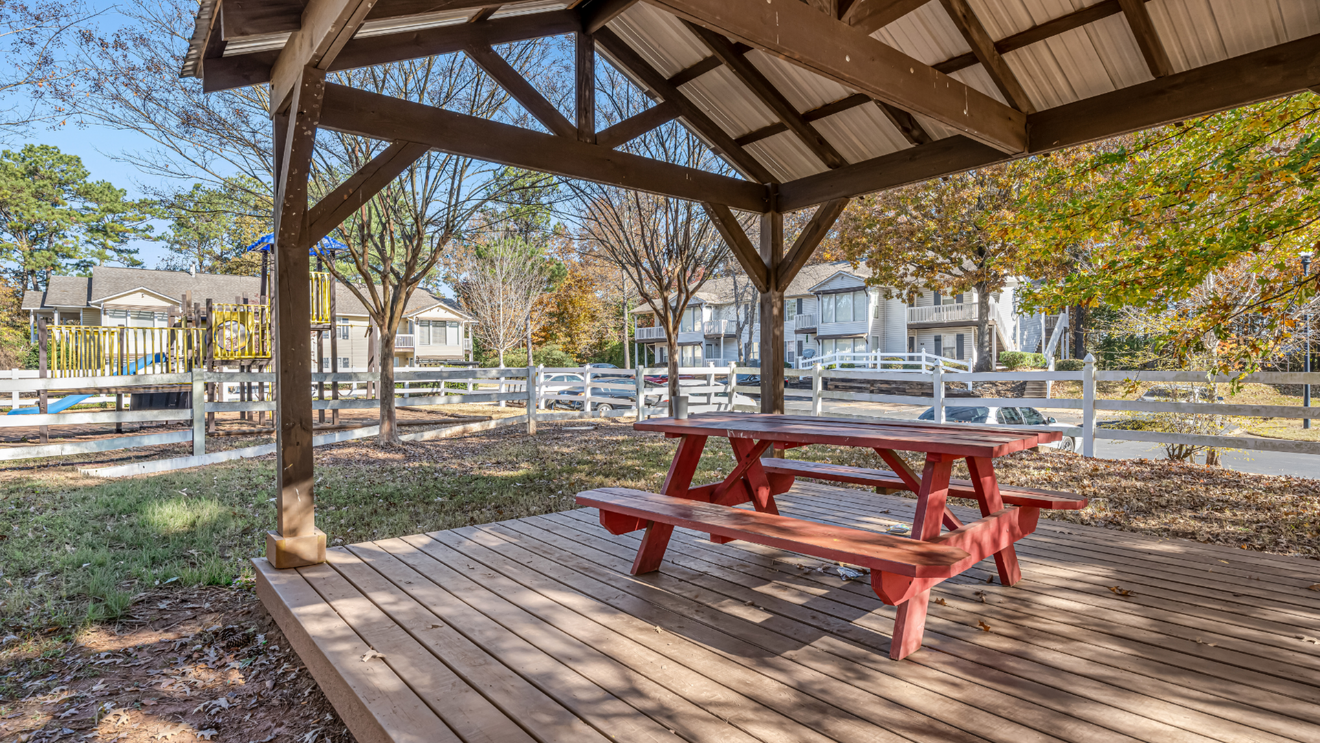 sheltered picnic area at reserve stockbridge
