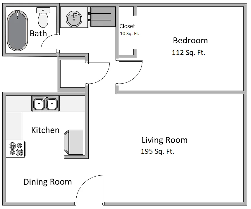 1BR1BA - The Charley - 2505