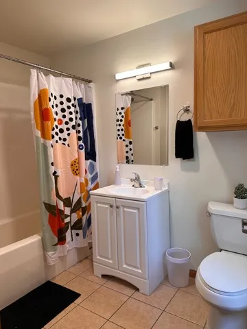 Bathroom-Studio bathroom. private bathrooms with shower, sink and toliet included in all studio units at the Varsity