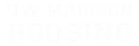 Graphic text reading 'UW Madison Housing' in bold, collegiate-style typography.