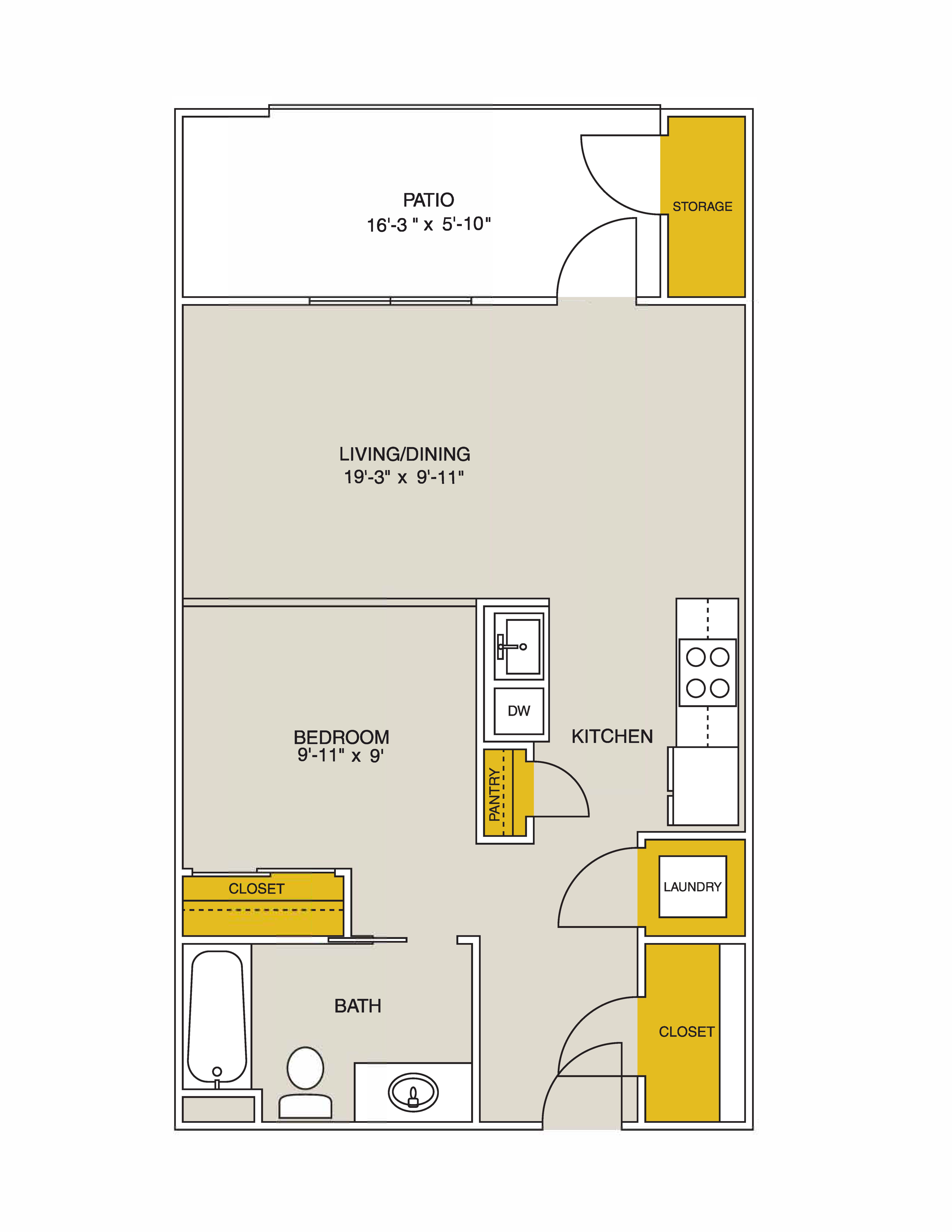 Havasu Studio Floor plan 2