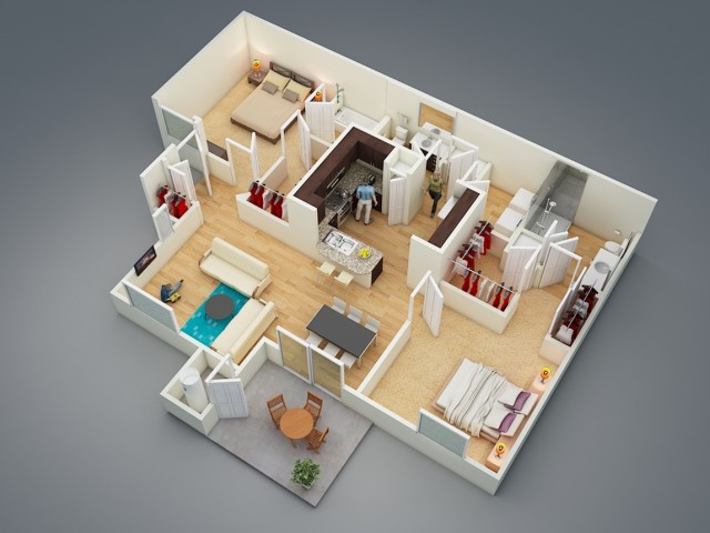 Explore 1-3 BR Floor Plans at Liv Avenida, Chandler