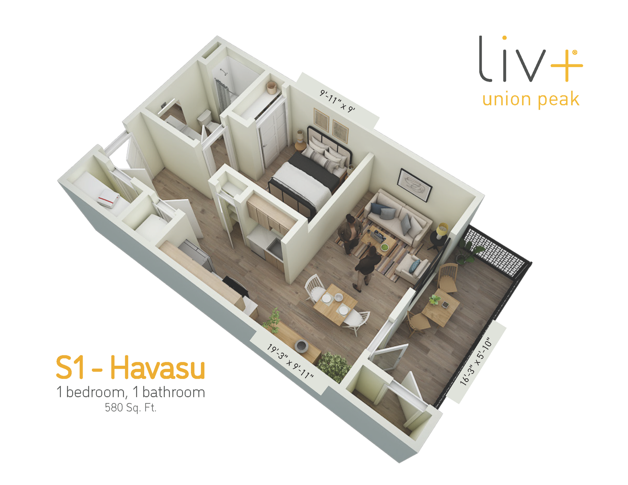 Havasu Studio Floor plan