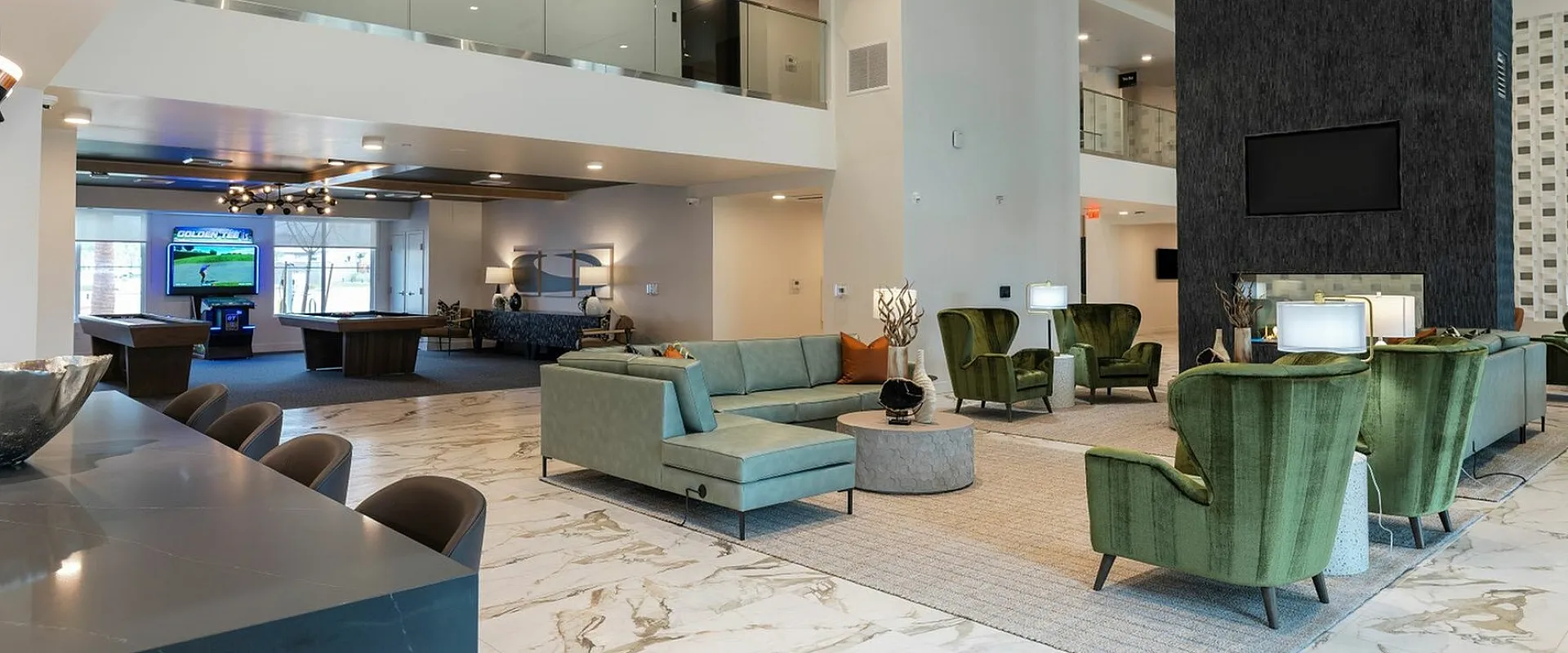 Tastefuly decorated lounge with comfortable seating | Liv+ Union Peak | Phoenix, Arizona