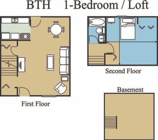 1 Bed Loft Floor Plan