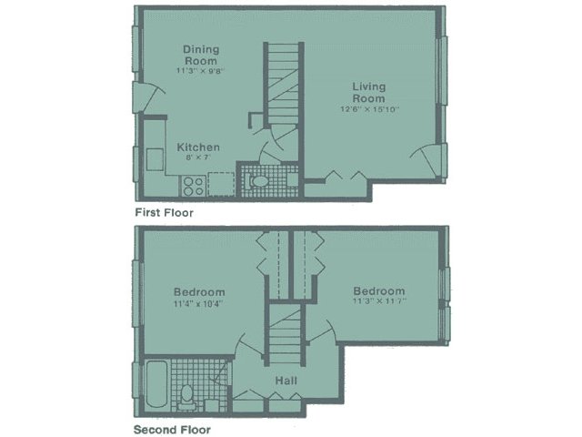 2 Bedroom 1.5 Bath Townhome | 2 Bed Apartment | Arlington Townhomes ...