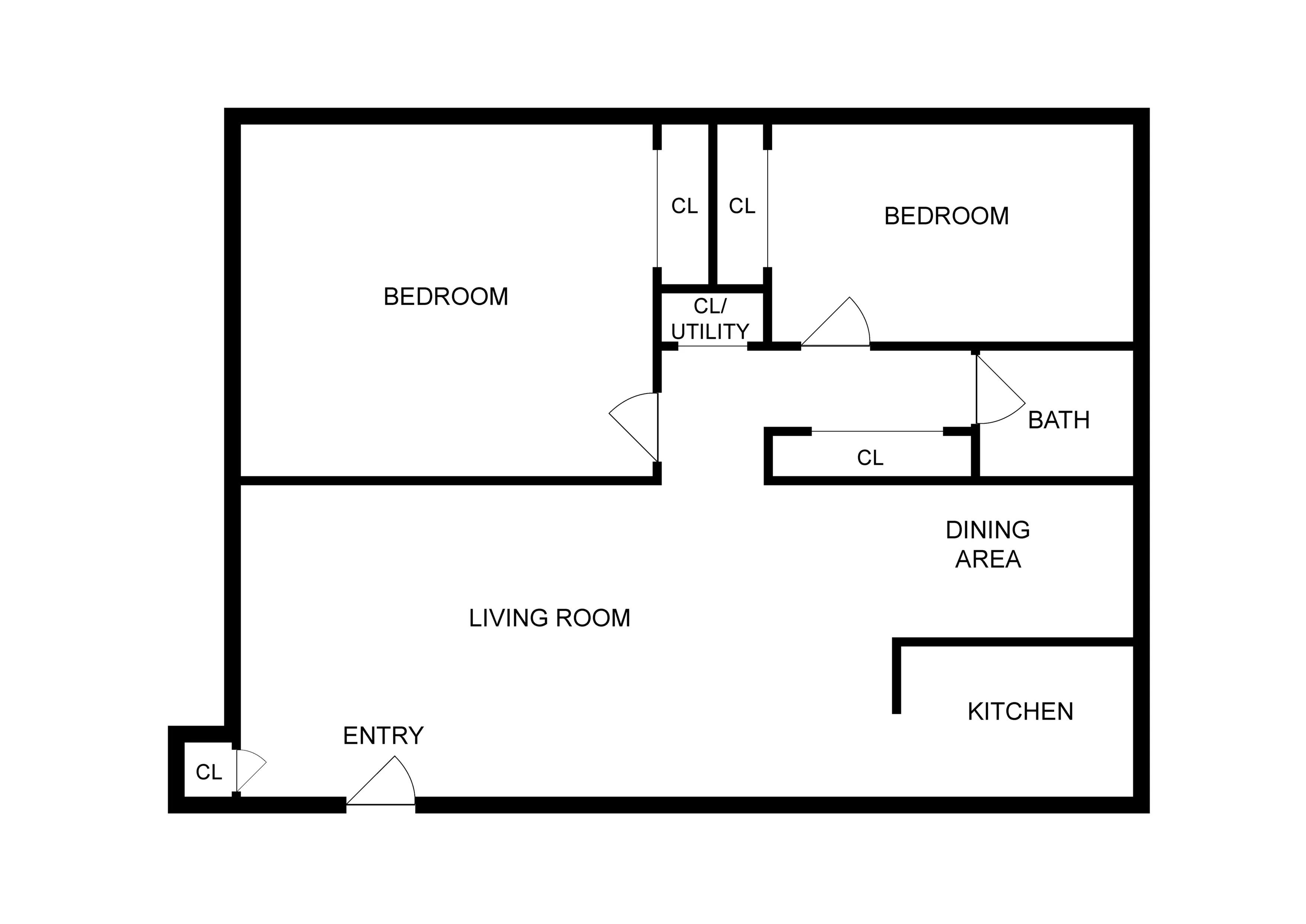 2 Bedroom Floorplan