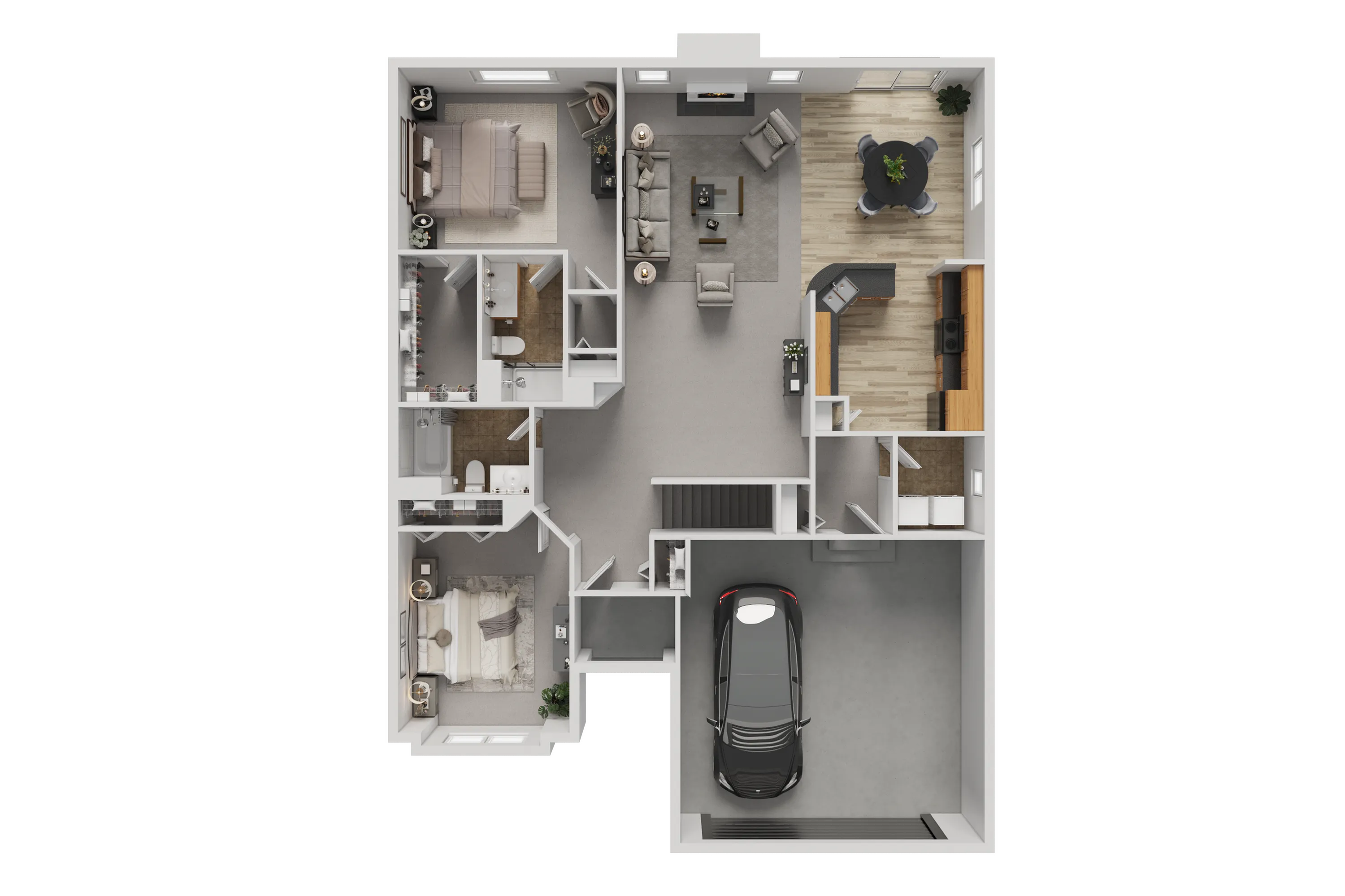 Ranch 3D Floor Plan