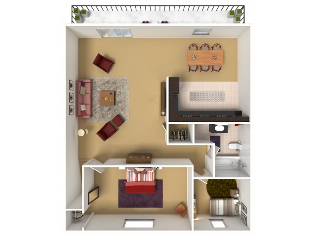 The Birches - 1bd den