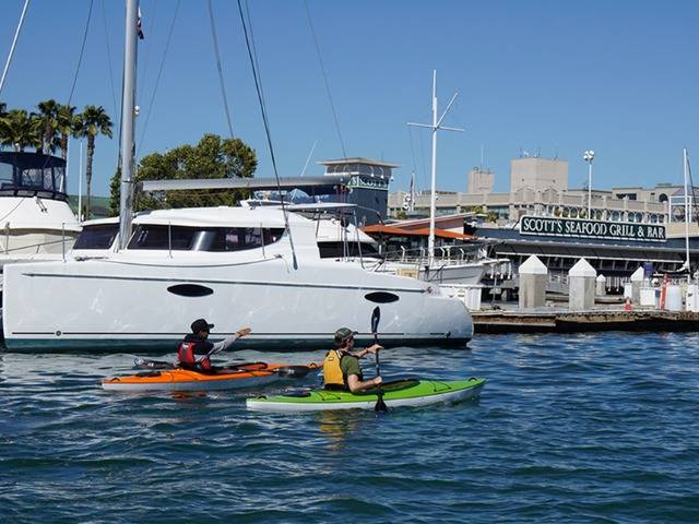Image of kayakers in the bay near Jack London Square