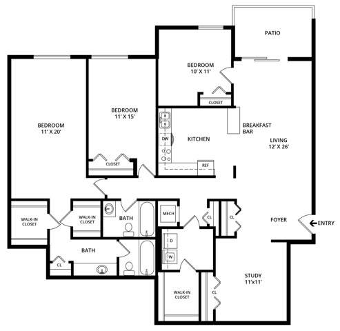3 Bedroom 2 Bathroom
