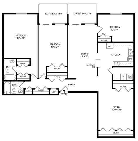 3 Bedroom 2 Bathroom