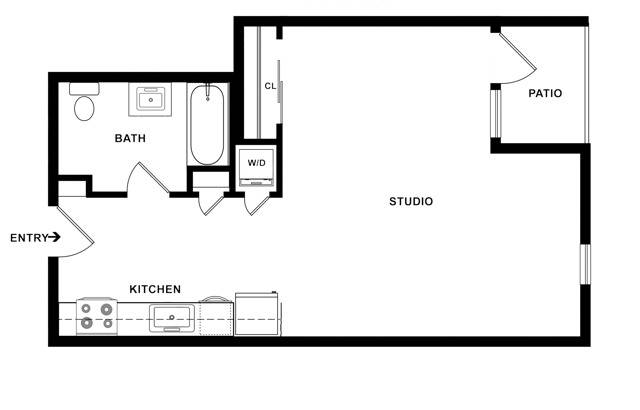 567 square foot studio apartment
