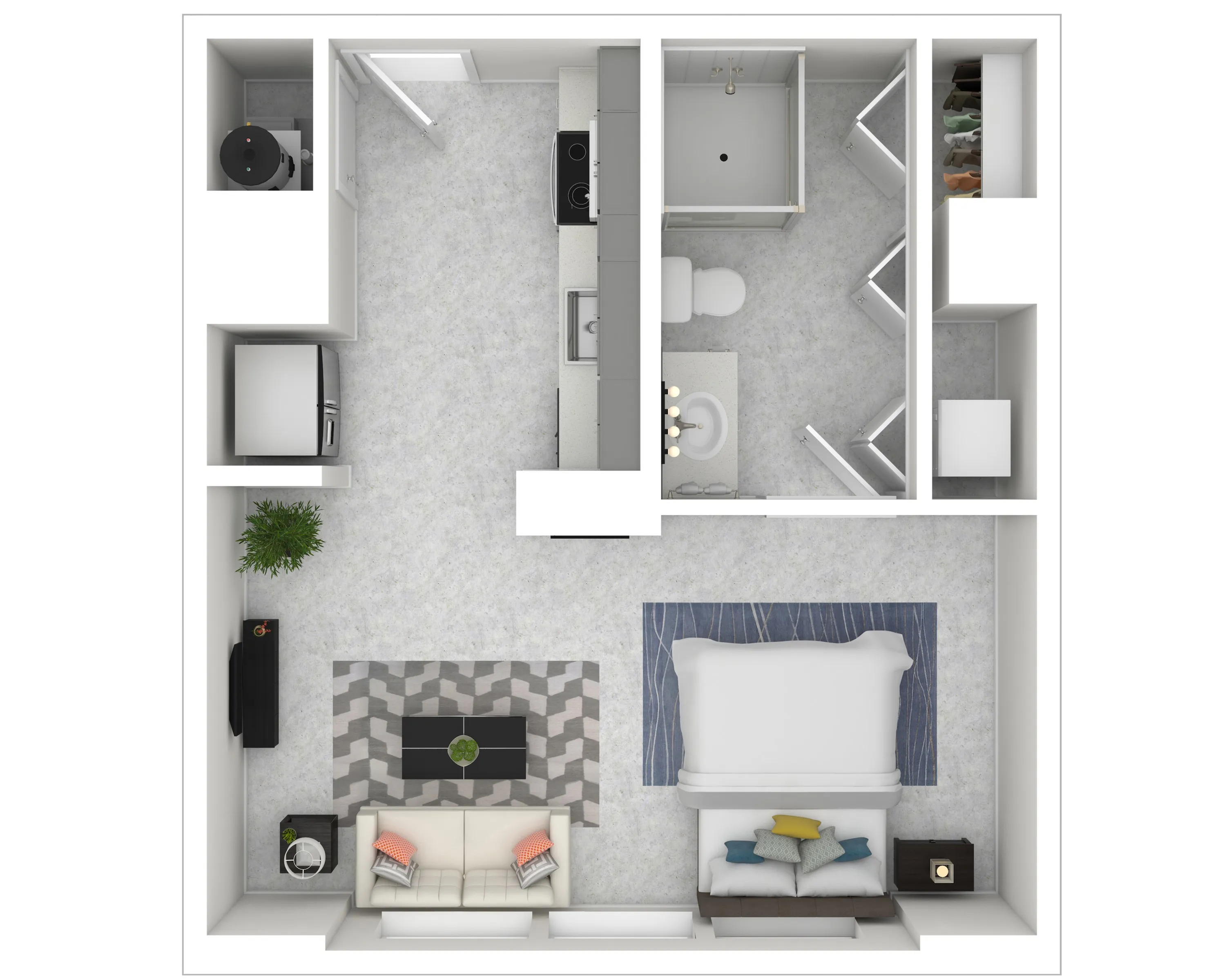 Studio / 1 Bathroom
