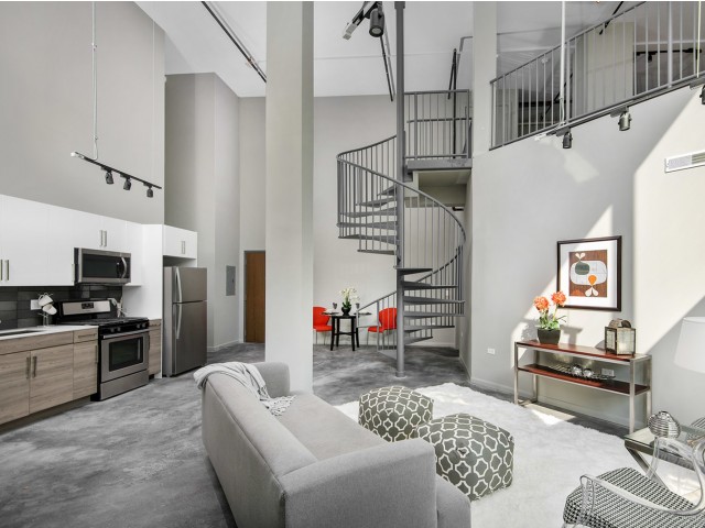2 Bed + Loft with Spiral Staircase