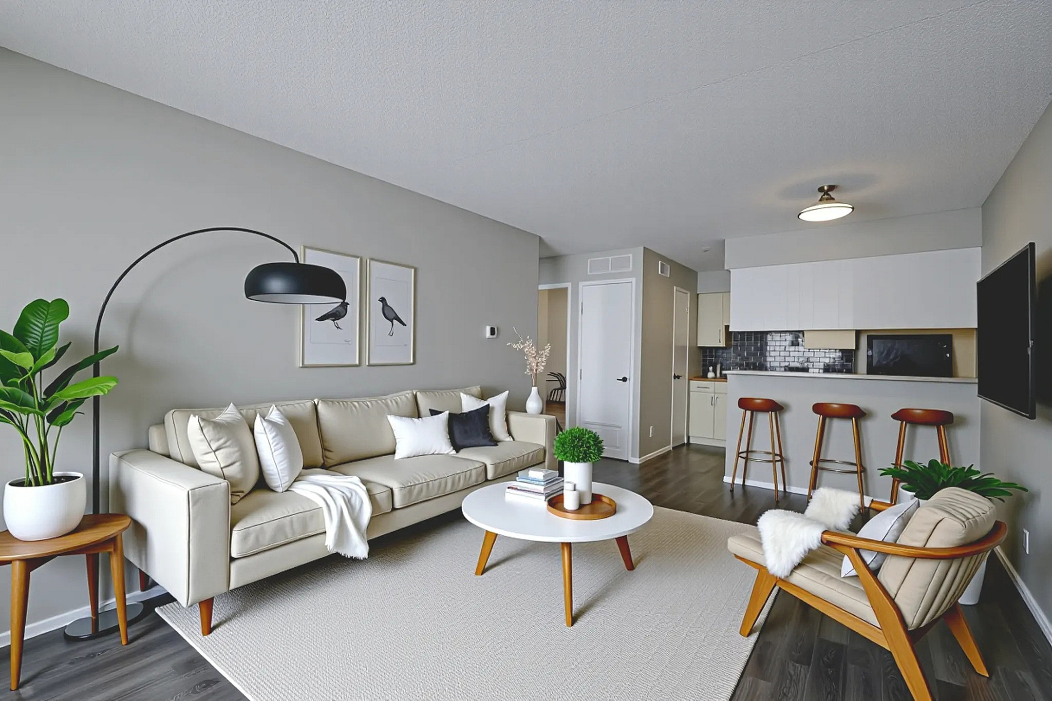 Establishment Living Room Staged