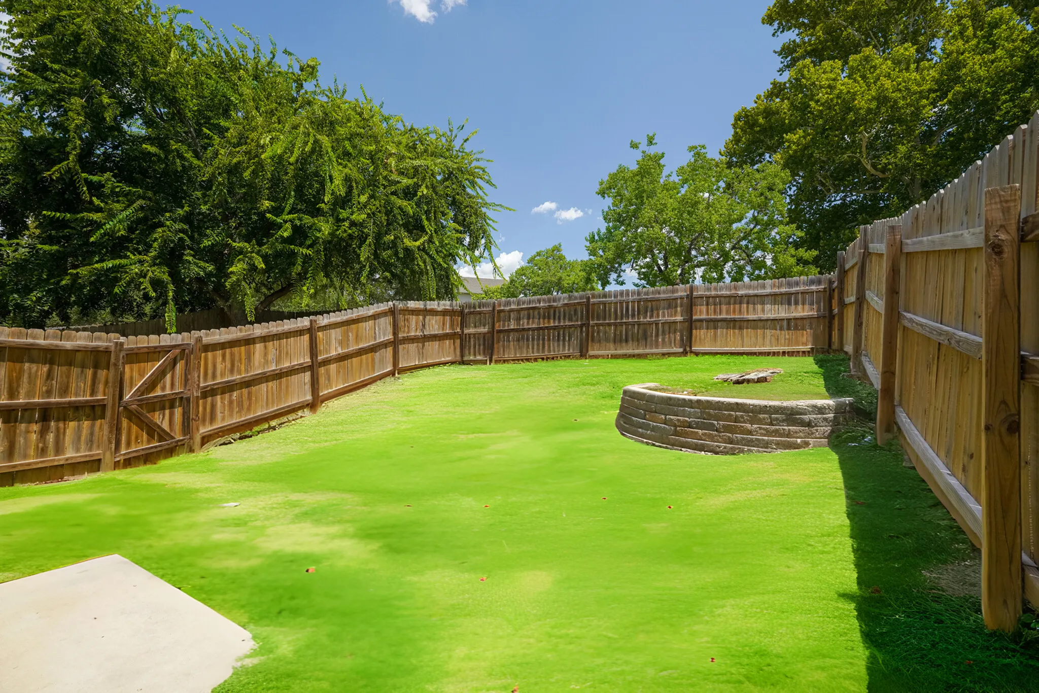 Private Fenced in Yards