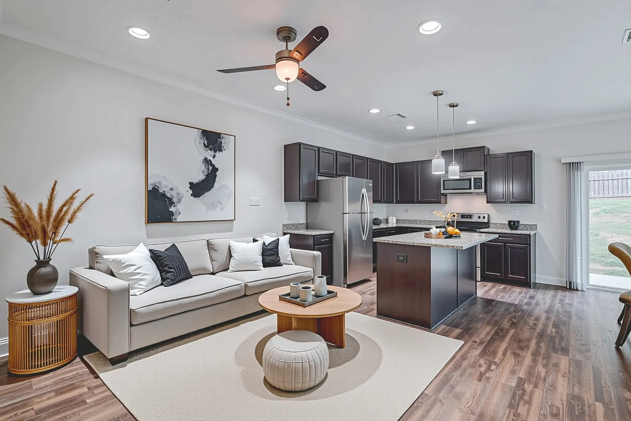 Belcara Luxury Townhomes Living Room & Kitchen