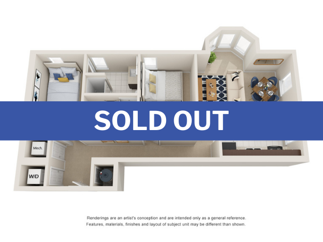 2BR/2BA - A Bay