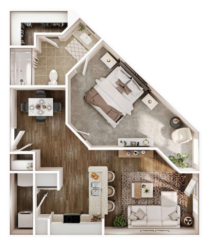 1BR/1BA - A1