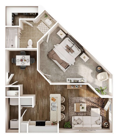 1BR/1BA - A2