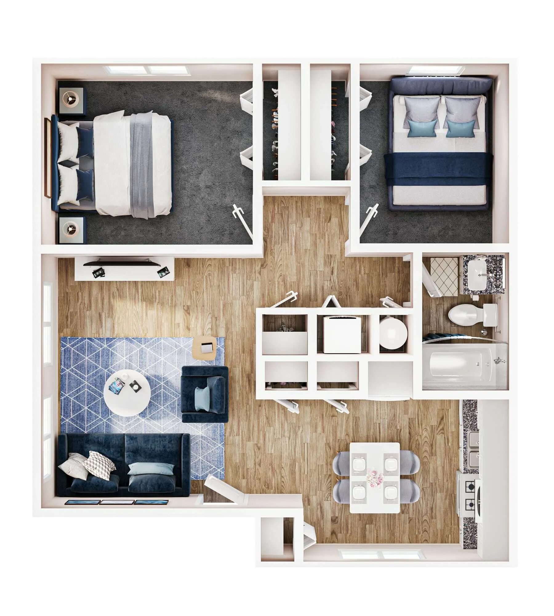 2BR/1BA - B2