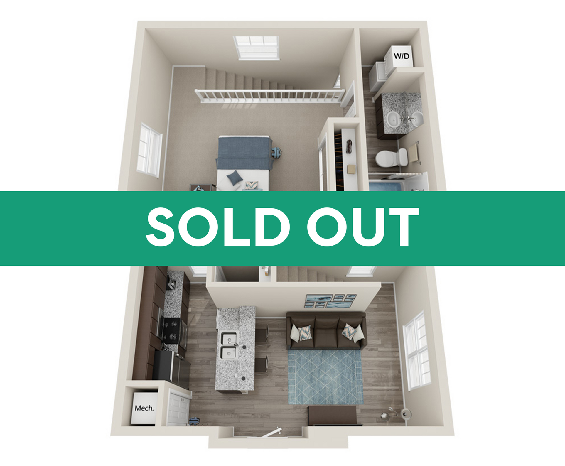 1BR/1BA - Townhouse - Sold Out