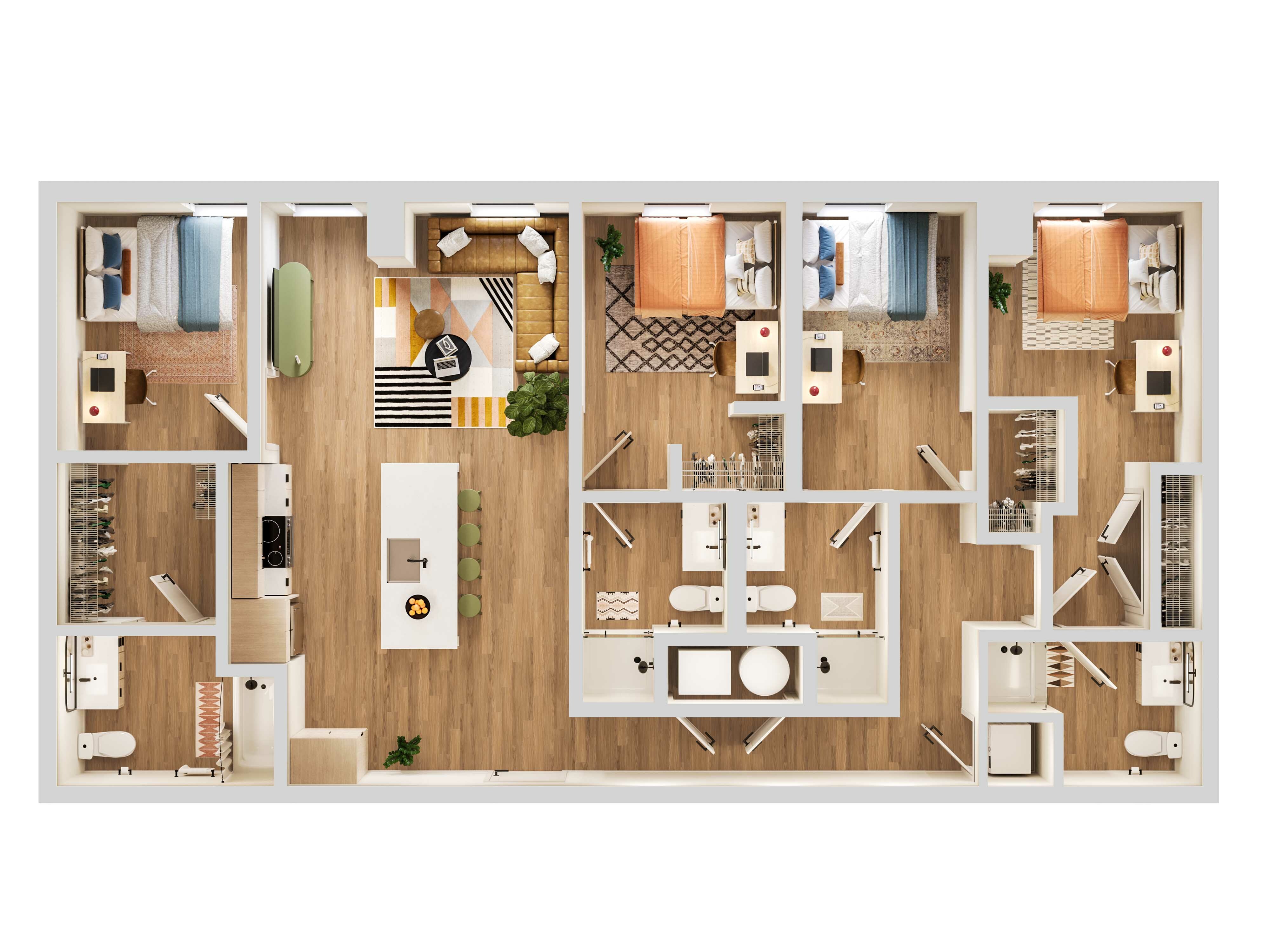 4 Bed 4 Bath - E2.1 A