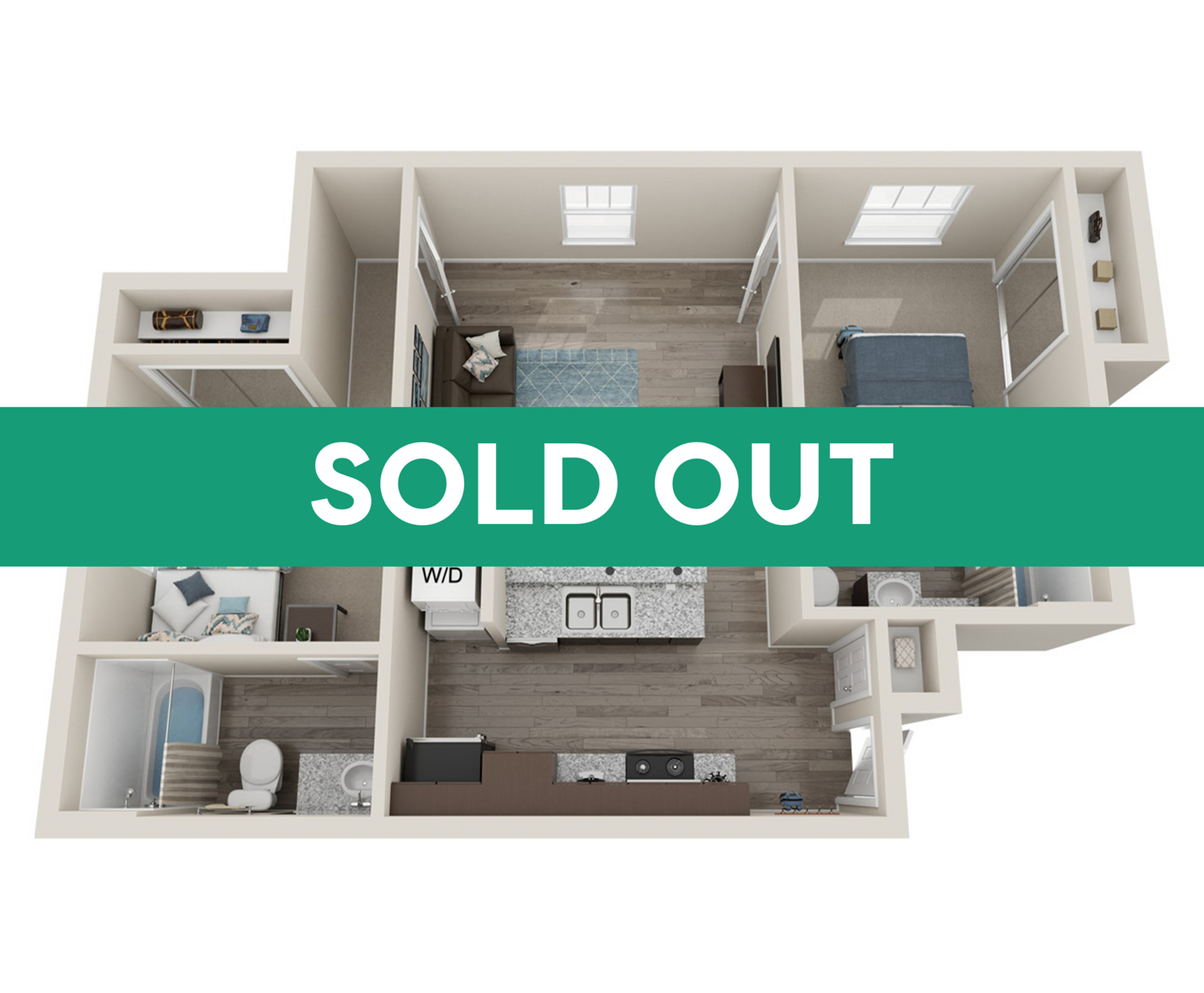2BR/2BA - Sold Out
