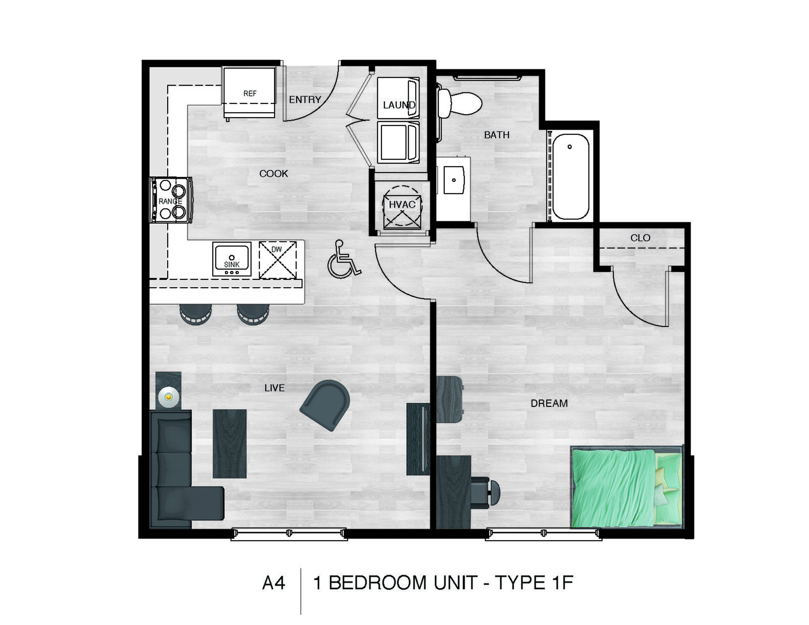1BR/1BA - A3