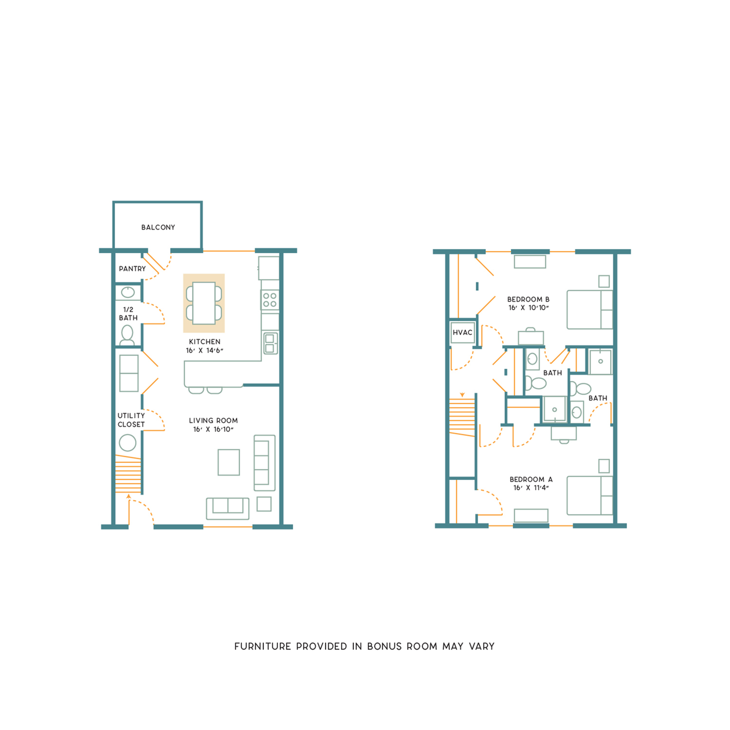 2BR/2.5BA- Furnished