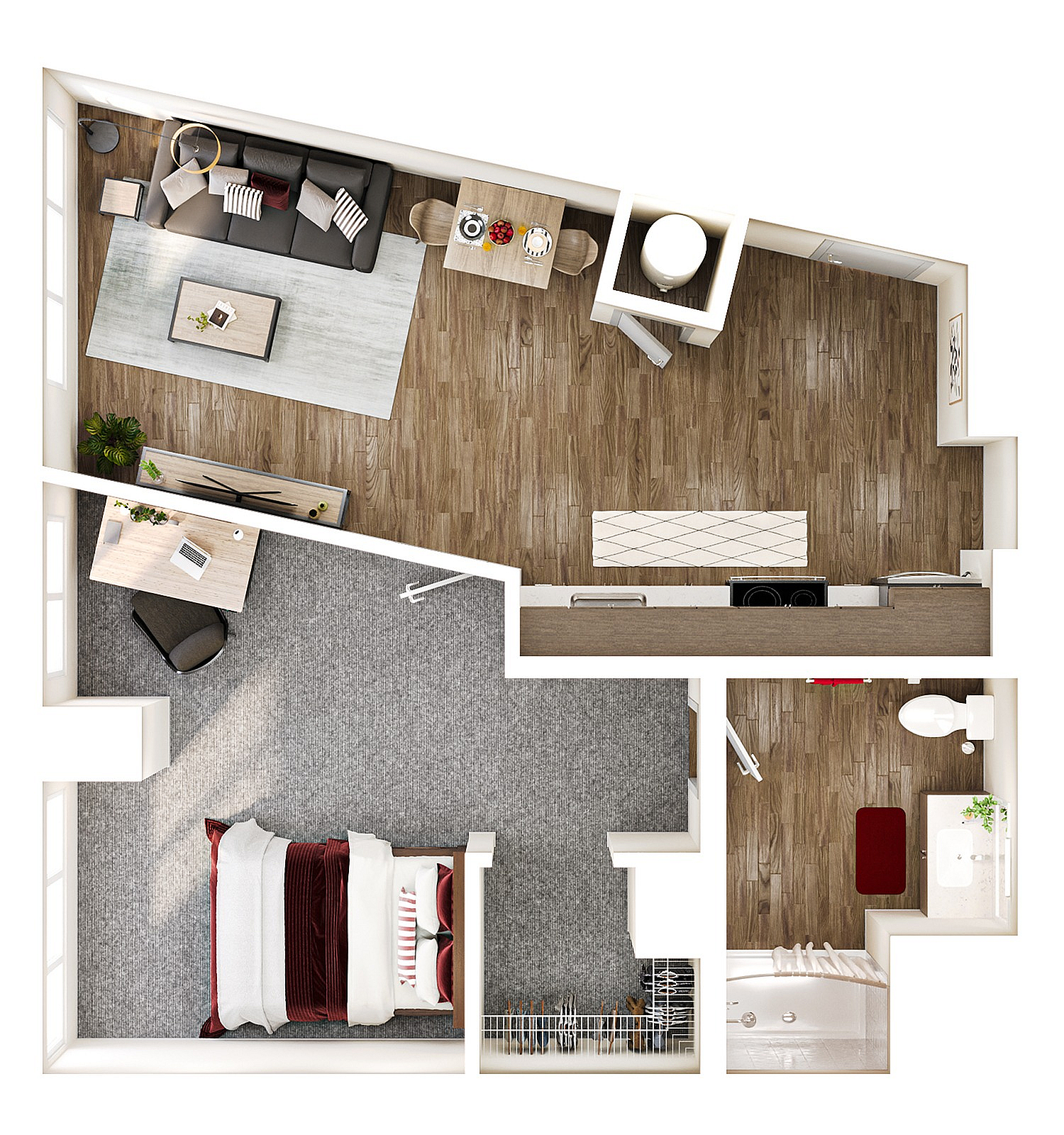1 Bedroom 1 Bathroom