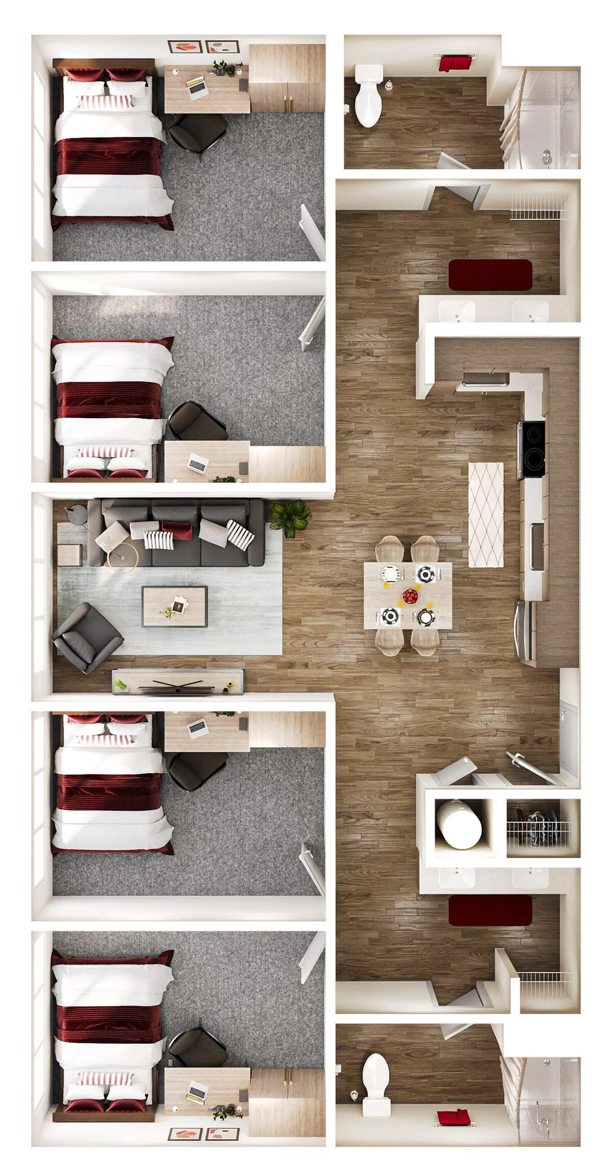 4 Bedroom 2 Bathroom