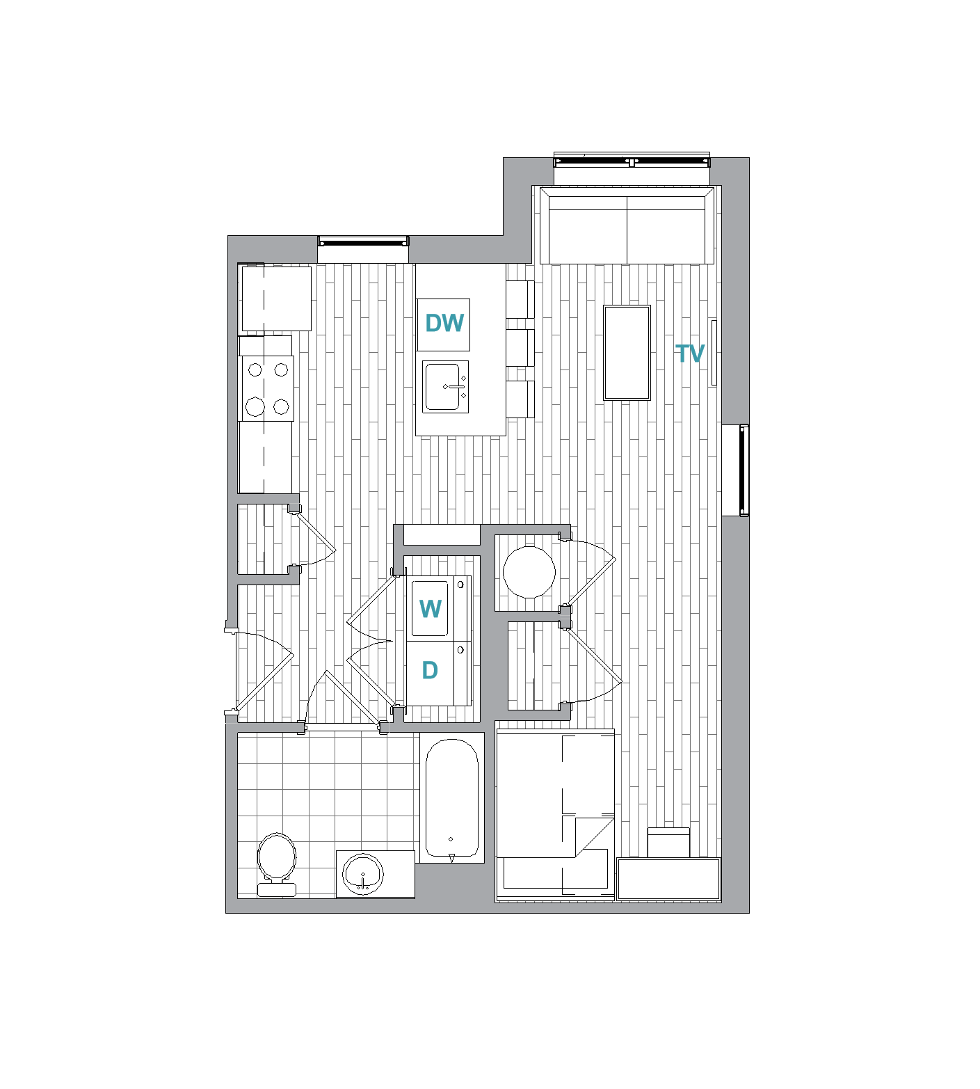 Studio Terrace floor plan