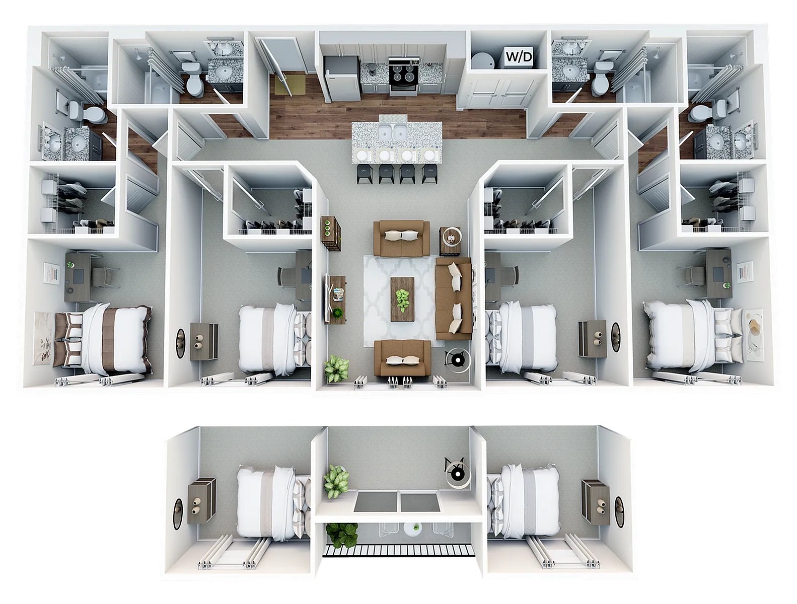 4BR/4BA - 4.1B floor plan