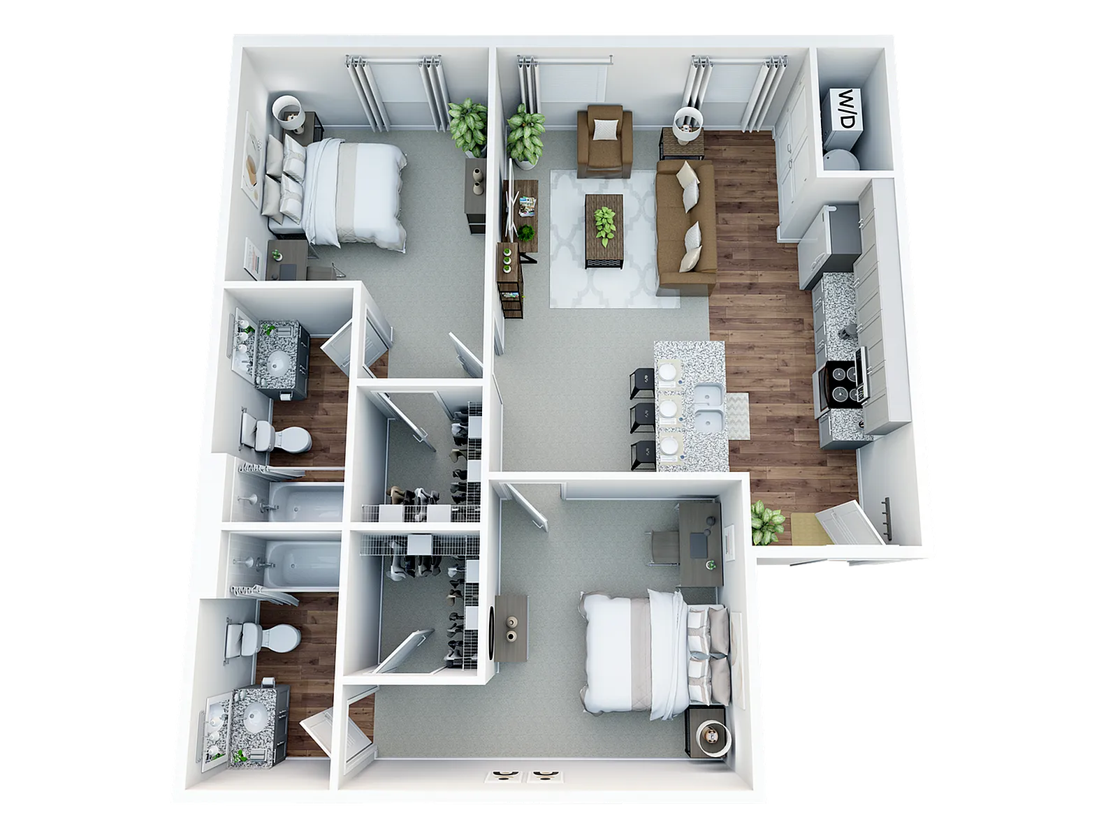 2BR/2BA - 2.3 floor plan
