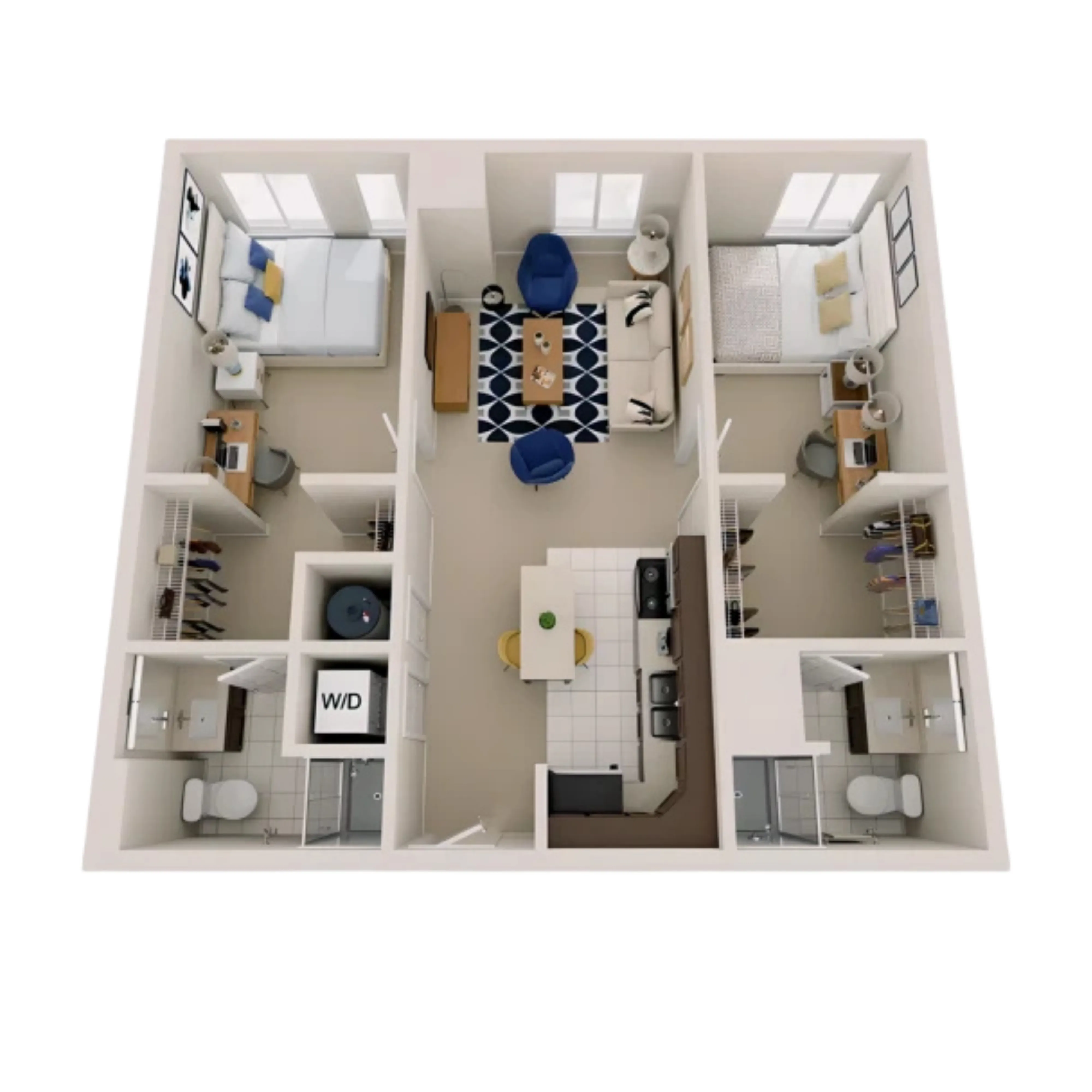 Paloma University City - Two-Bedroom Floorplan