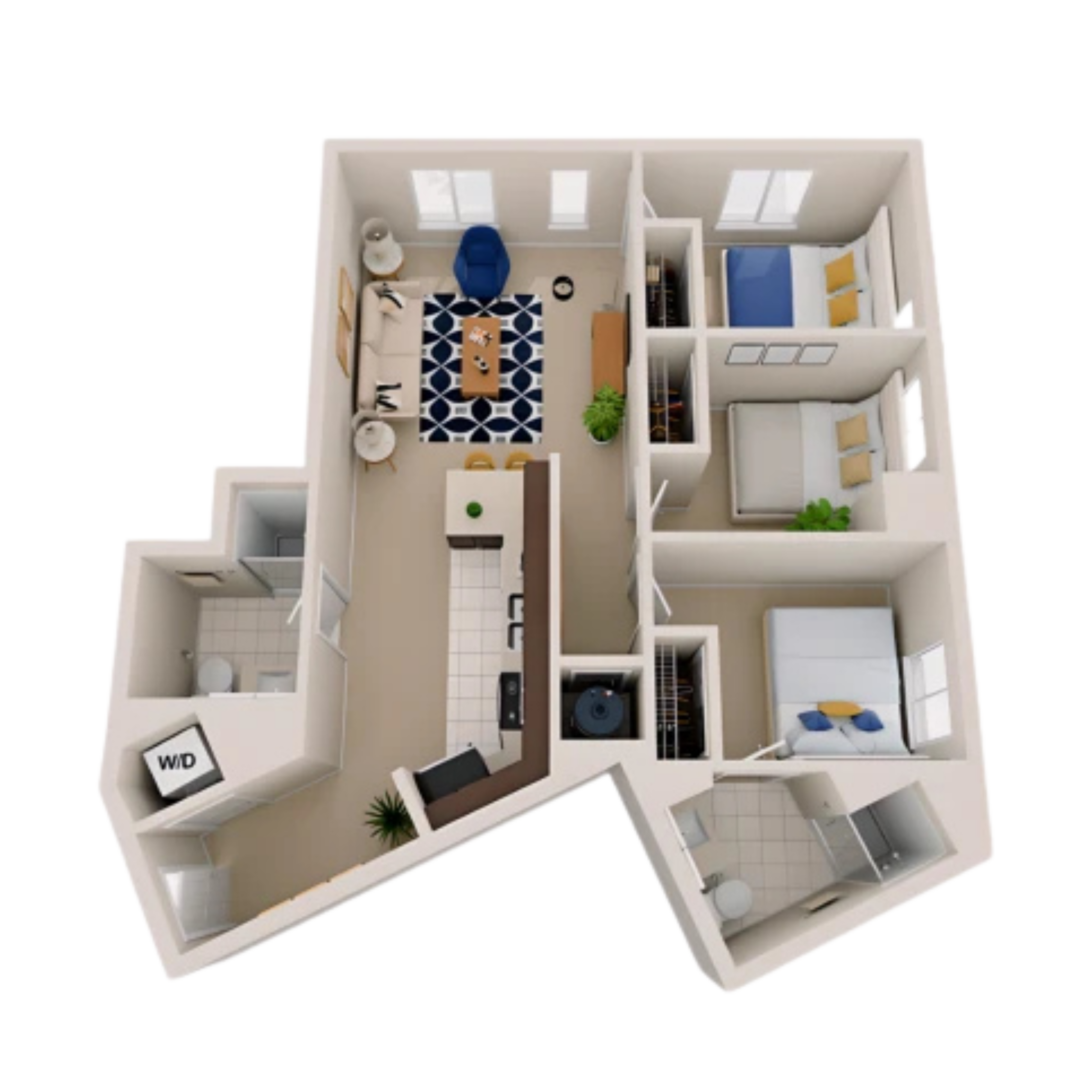 Paloma University City - Two-Bedroom Floorplan
