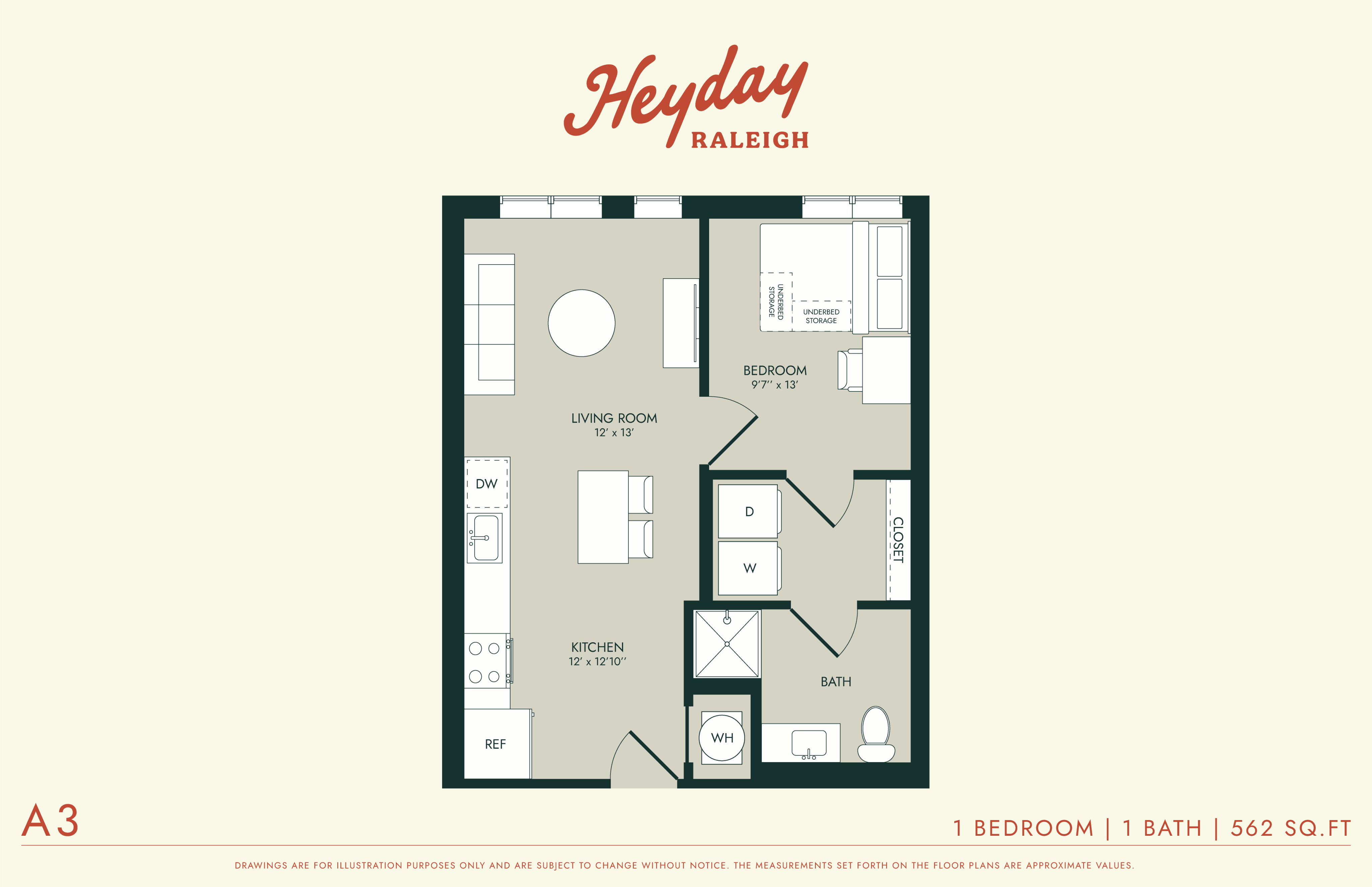 HeyDay Raleigh - A3 Floorplan