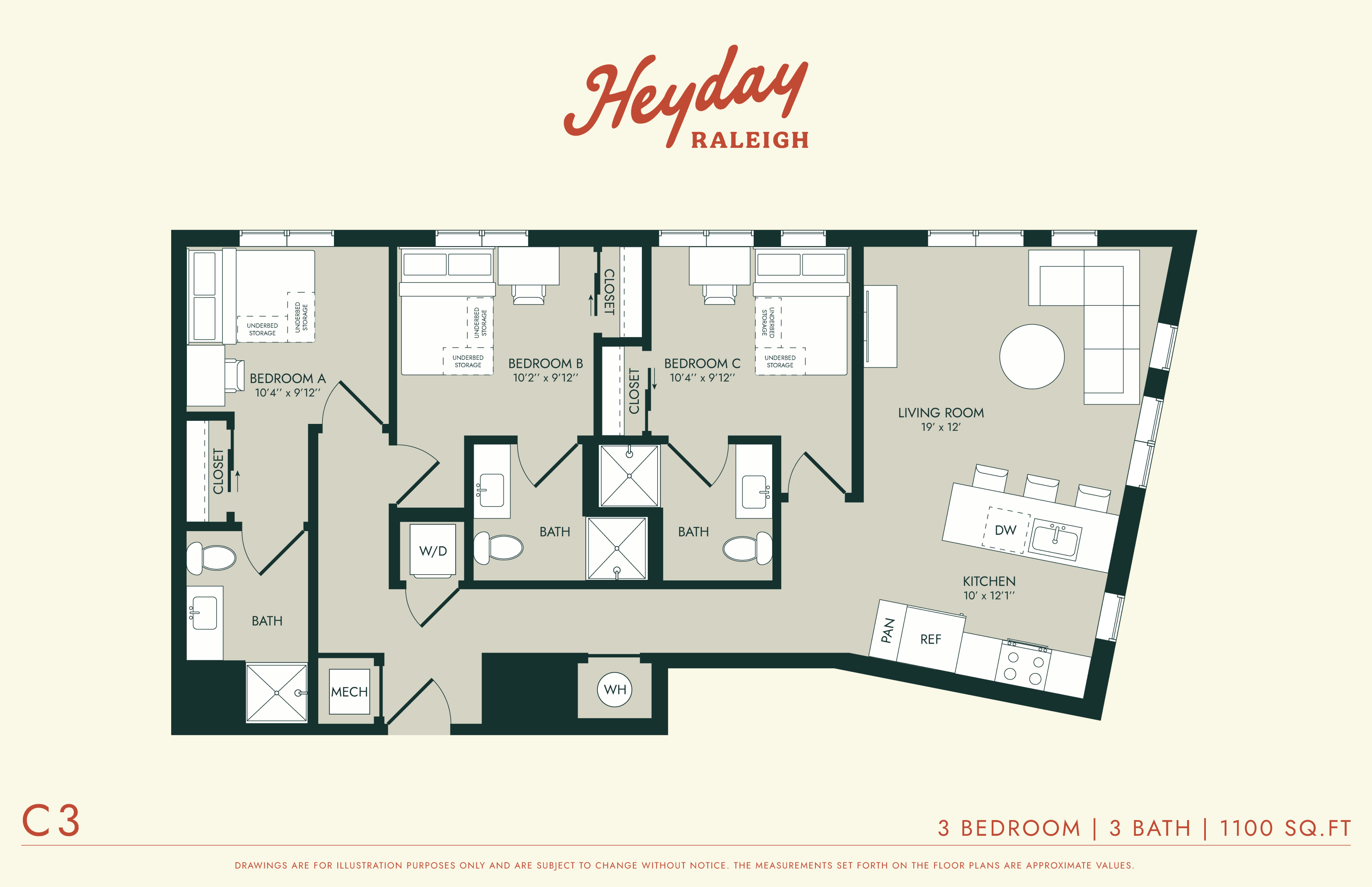HeyDay Raleigh - C3 Floorplan
