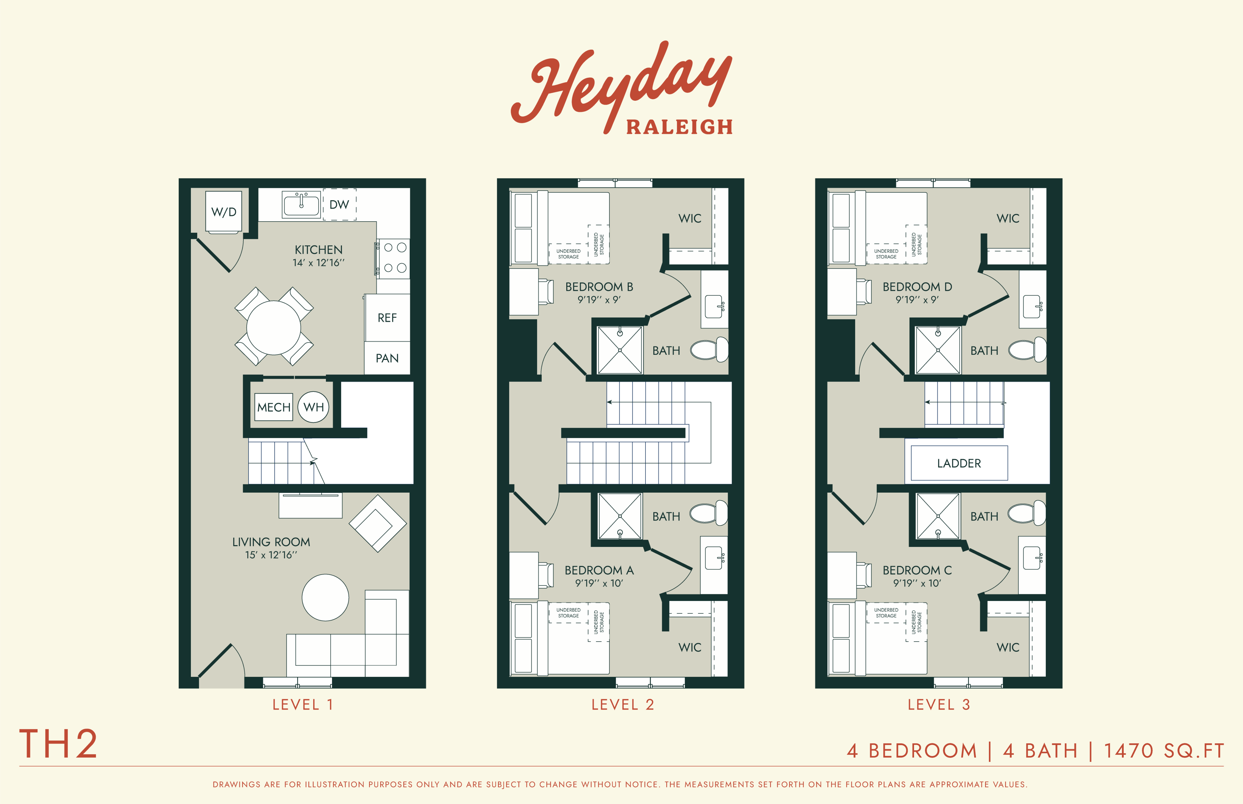 HeyDay Raleigh - TH2 Floor Plan