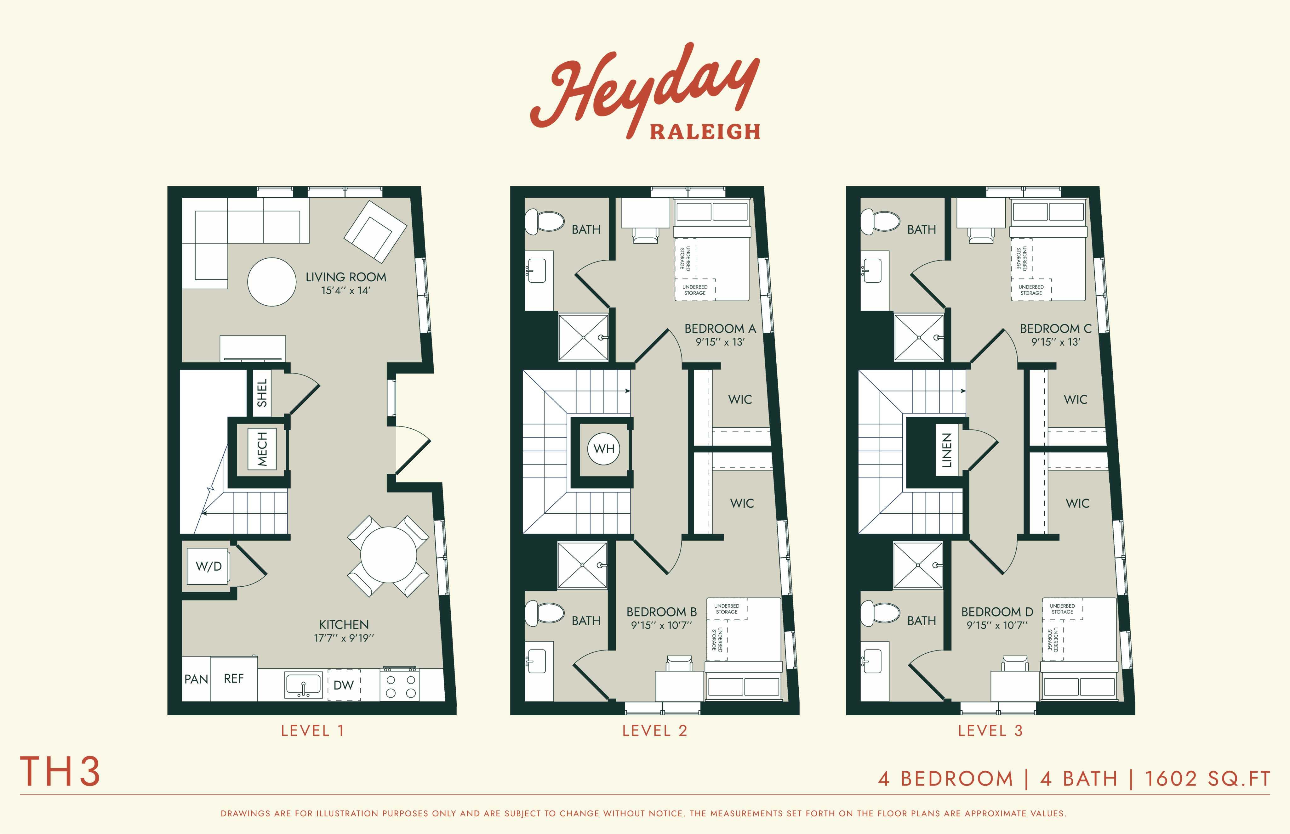 HeyDay Raleigh - TH3 Floorplan
