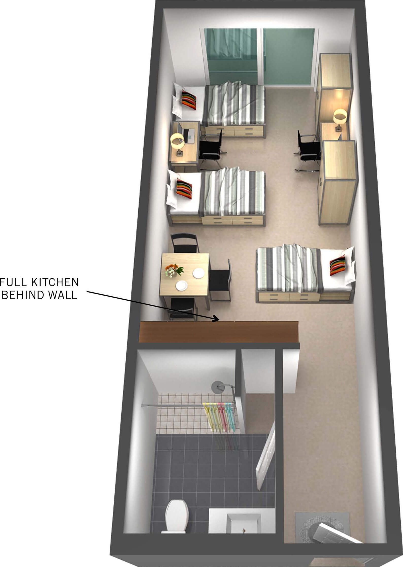 Studio A - Triple Occupancy
