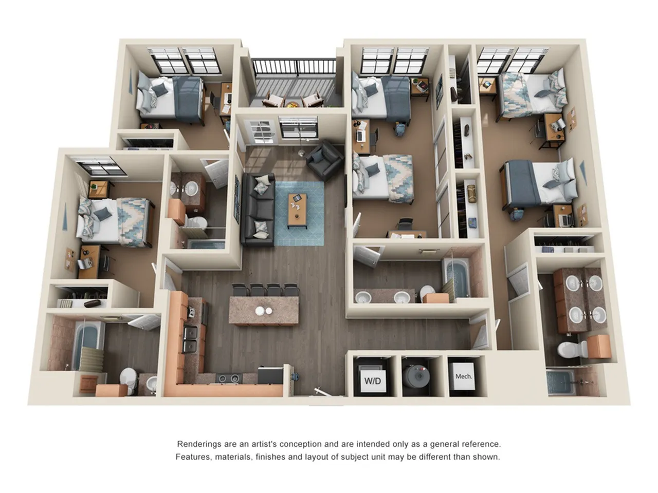 4 BR 4 Bath Premium