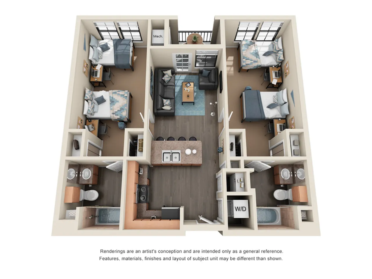 2 BR 2 Bath Elite