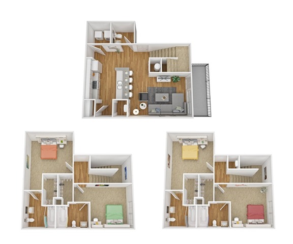 4BR/4.5BA - Town LVP floor plan
